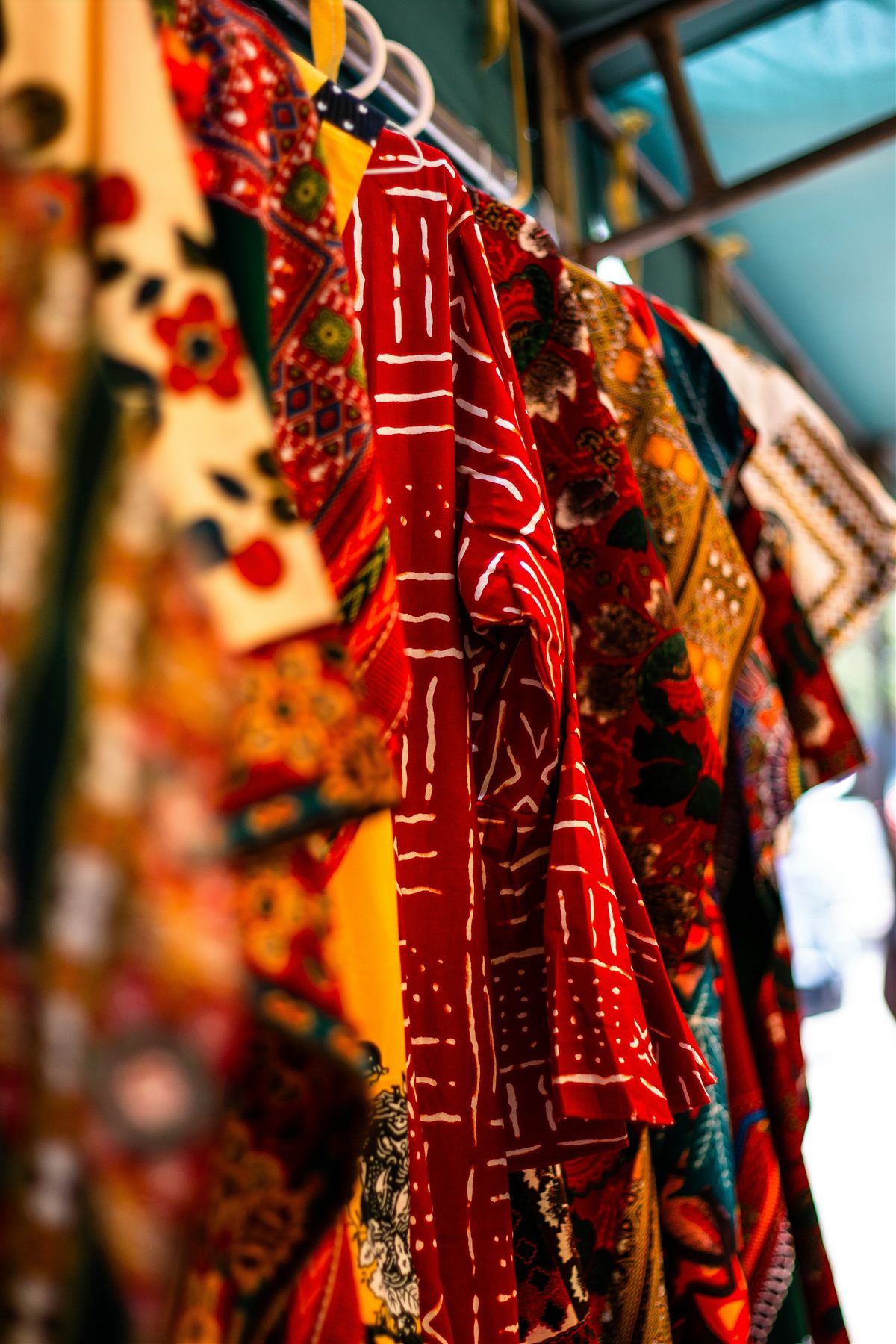Tissu wax africain aux motifs traditionnels
